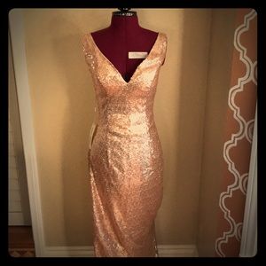 NWT gold sequin bridal gown